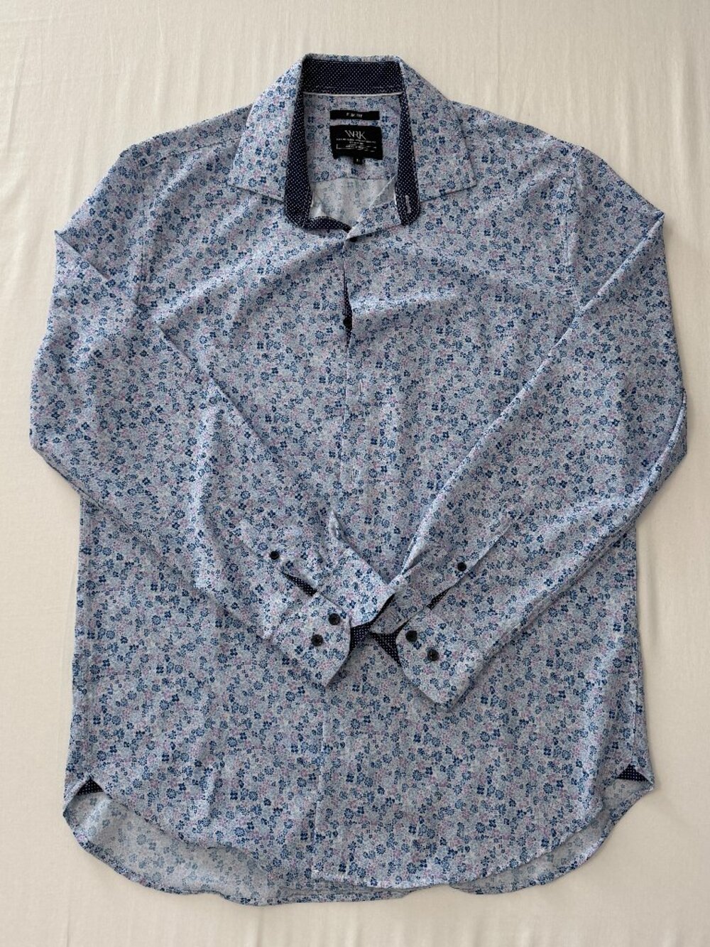 W.R.K Men's Slim Fit Liberty Floral Performance Stretch Dress Shirt